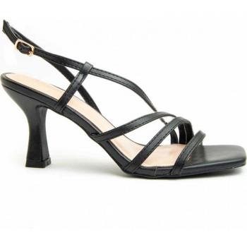 Sandalia de tacón para mujer Montevita Bonna 91044 Negro - Características: Tacón alto, diseño elegante, color negro, material sintético, plantilla acolchada, cierre con hebilla