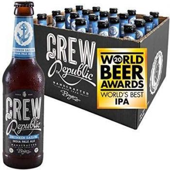 CREW REPUBLIC® Drunken Sailor-Cerveza Artesanal India Pale Ale | Ganadora del premioThe World Beer Awards Mejor IPA del mundo 2020 | Elaborada en Baviera según la ley de pureza alemana