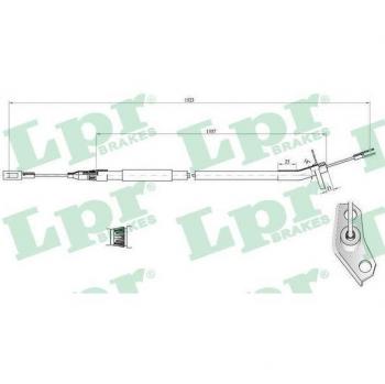 Cable de freno de mano LPR C0446B