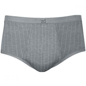 ZD ZERO DEFECTS Fly Front Senior Brief Size L - Color Grey