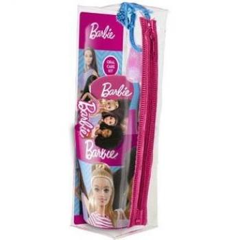 Pack Barbie Cepillo Dental + Dentífrico + Taza para Niños 3+