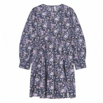 Pepe Jeans Taylor Long Sleeve 2-in-1 Short Dress Deep Grey for Girls, Casual Fashion, Age 14