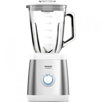 Taurus Optima Pure 1500 Batidora de Vaso, 1500W, Jarra de Cristal 1.5L, Acero Inoxidable Multicolor