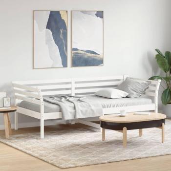 Sofá cama de madera maciza de pino blanco 100x200 cm