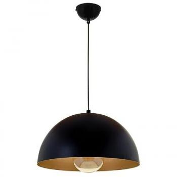 Lámpara Colgante Gaspar 1xE27 Altura Regulable Negro/Oro Ø30 cm