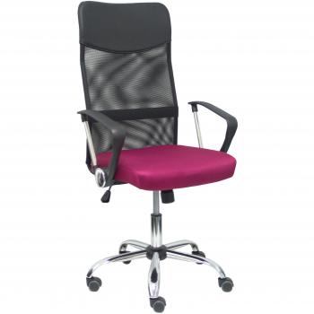 Silla de Oficina Gontar Foröl 933CRRP Respaldo Malla Negro Asiento Granate