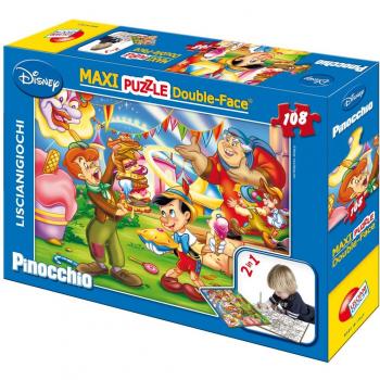 Puzzle Doble Cara Supermaxi Pinocchio 108 Piezas 70x50 cm