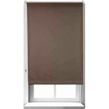 Estor Térmico Opaco Relaxdays 160x66 cm, Marrón, con Montaje sin Taladrar y Catenella