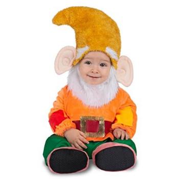 Disfraz de Bebé Enanito 12-24 meses (Gorro, barba, casaca, pantalón y patucos)