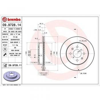 Disco de Freno Brembo 09.9728.14 - Alta Calidad y Rendimiento