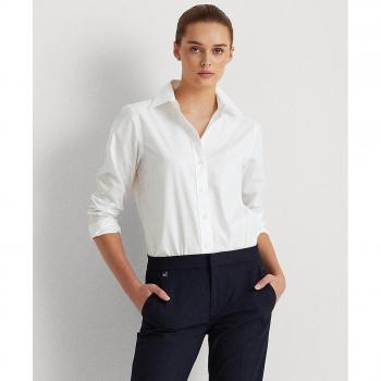 Lauren Ralph Lauren Women's Long Sleeve White Shirt, Size L