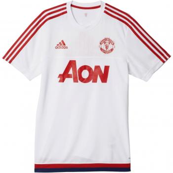 adidas MUFC TRG Jsy - Camiseta para hombre, color blanco / rojo, talla XS
