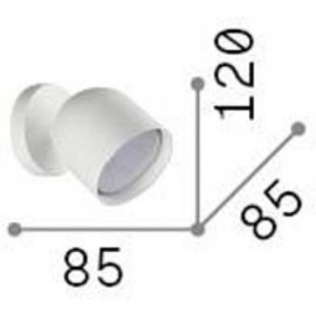 Aplique de pared Ideal Lux Dodo color latón 1 luz metal Ø 8,5cm 1xGX53 max 15W - 314129