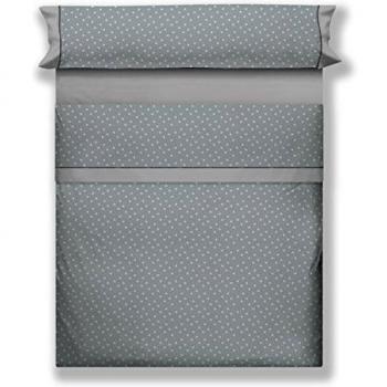 DON ALGODÓN Minimal 01 Juego de Sábanas Cama, Algodón, Gris, 90x200x30 cm