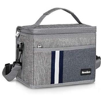Newdora Térmica Porta Alimentos 6L Hermética Bolsa Térmica Plegable Bolso Nevera Térmica Tela Bolsas Térmicas para Llevar Comida Nevera Almuerzo para Adulto Mujer Niños Trabajo Oficina Playa Viaje