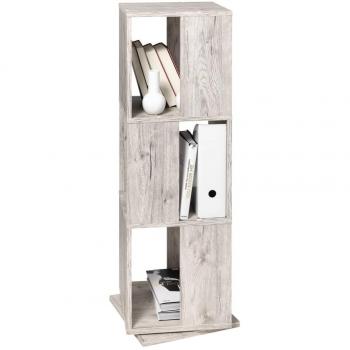 Armario archivador giratorio abierto color roble arena 34x34x108cm Beige
