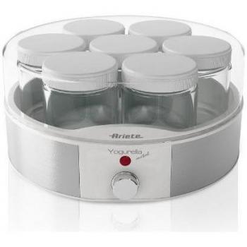 Ariete 620 - Yogurtera, 15 W, 7 tarros, color metal