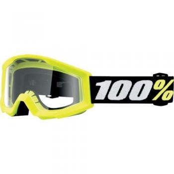 Gafas de Cross Niño 100% Strata Mini Amarillo-Lente Transparente