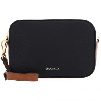 Coccinelle Women's Leather Crossbody Bag - Tebe Tricolor - One Size - Black and Cream
