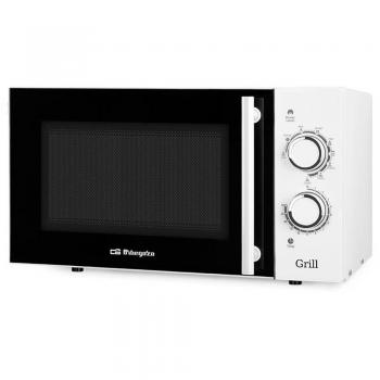 Microondas Orbegozo MIG2320 con Grill, 23 Litros, 900W, Color Blanco