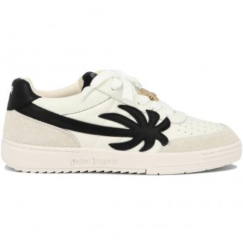 Palm Angels Men's Palm Beach University Sneakers in White | Size 43 | PMIA097R24LEA0010110