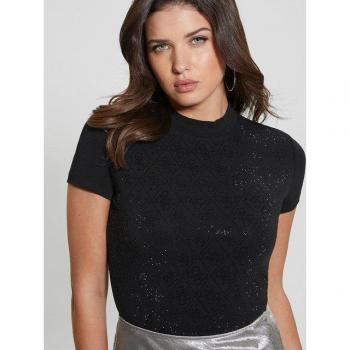 Camiseta Guess Slim Fit de Algodón Mixto Negra para Mujer XS