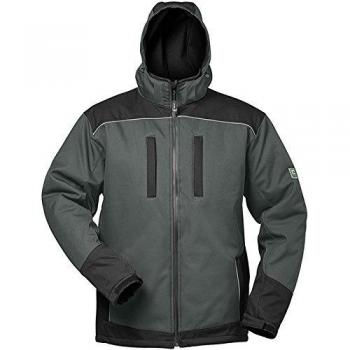 Chaqueta Softshell Ajax ELYSEE® de Invierno con Capucha, Talla 3XL, Gris/Negro
