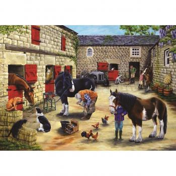The House of Puzzles Farrier's Visit 500 Piece Jigsaw Puzzle