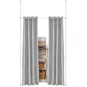 SoBuy KLS12-HG Separador de Ambientes Interior Oficina Dormitorio Salon Gris Cortinas Modernas Termicas Aislantes Gruesas Largas Cocina Comedor Sala 1 Panel Ancho (162-270) x Alto (199