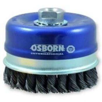 Osborn 0002608183 Cepillo taza acero de alambre trenzado con tuerca M14 y filamento Ø 0.80 mm 80x25+25