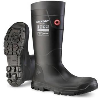 Bota de agua Dunlop Purofort TerraPro negra con seguridad total - Talla 43
