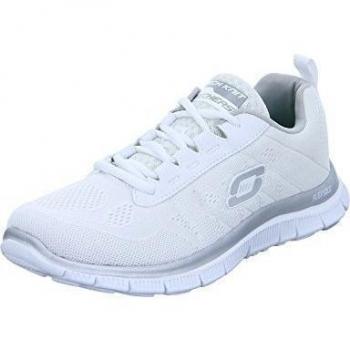 Skechers 11729 WSL - Zapatos de cordones de Material Sintético para mujer Blanco Bianco