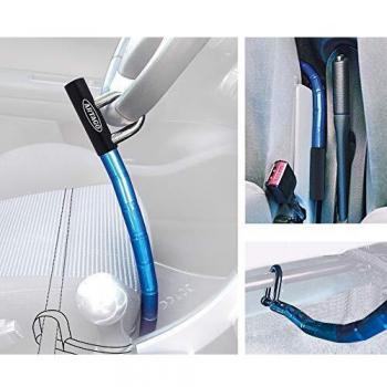 Artago Bloqueo en U 582/B 80 cm - Antirrobo coche, bloqueo inmovilizador ajustable, flexible y práctico, con cable de acero blindado, diseñado para freno y embrague, apto para auto