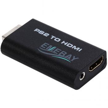 EMEBAY - 1080p PS2 a HDMI Convertidor adaptador PS2 para juegos a HDMI AV Video Convertidor de vídeo y Audio para Playstation 2 HDTV HDMI Monitor y Plus