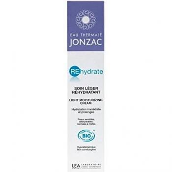 Jonzac REhydrate Light Moisturizing Cream Bio, 50ml - Hydrating for Normal to Combination Sensitive Skin