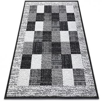 Alfombra BCF Morad Rafia Geométrica Rectángulos Gris 200x300 cm