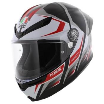 Casco Integral de Moto AGV K6 S Karve Opaco Negro Blanco Rojo Talla M