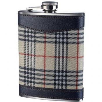 Premier Housewares Petaca, Acero Inoxidable, Textil, Cream, Centimeters