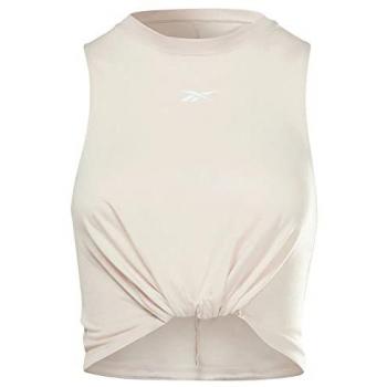 Camiseta sin Mangas para Mujer Reebok Gathered Solid Beige XS