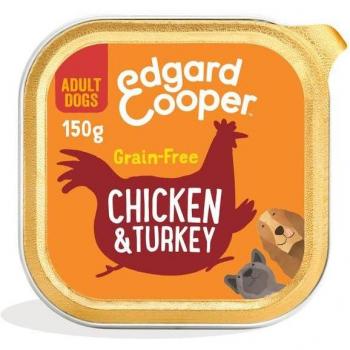 Edgard & Cooper DOG ADULT POLLO Y PAVO CON MANZANA 11X150GR