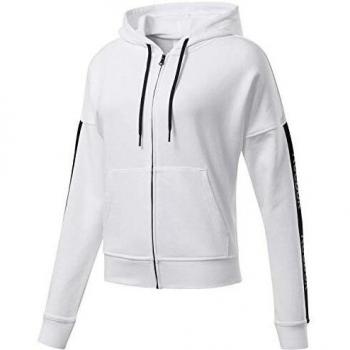 Reebok Te Linear Logo Fullzip Sudadera, Mujer, Blanco, XL