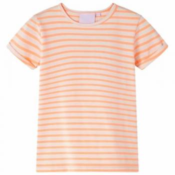 Camiseta infantil naranja neón 140