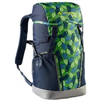 Mochila Vaude Puck 14 para Niños - 14 litros, Verde Loro/Eclipse, Unisex
