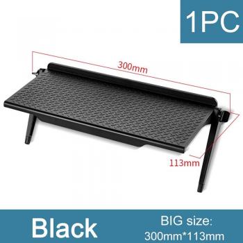Estante Superior Ajustable de Plástico para Pantalla de TV y Monitor - Soporte de Almacenamiento para Casa y Oficina