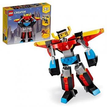 LEGO 31124 Creator Robot Invencible 3 en 1 con Modelos de Dragón y Avión de Juguete Creativos, Set de Construcción con Ladrillos para Niño de 7 Años