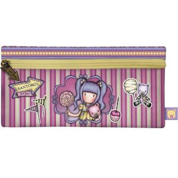 Estuche Portatodo Estrecho Gorjuss Santoro Fairground 'First Prize' Lila (22 x 11 x 1.5 cm) - Safta