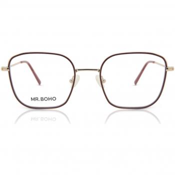 Mr. Boho Dynamite MTAR-00 Men's Eyeglasses Burgundy Size 52 - Frame Only with Blue Light Block Available