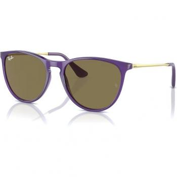 Ray-Ban RJ9060S Junior Erika Sunglasses, Color 713173, Purple, Size 50