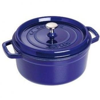 Staub Round Cast Iron Cocotte 24 cm Dark Blue