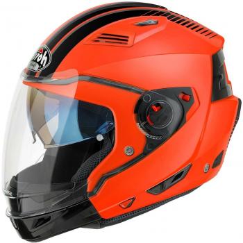 Airoh Casco para motociclista, color Naranja - Rayas, talla 56-S
